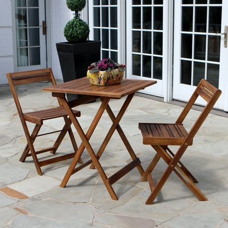 Oasis Outdoor Square Folding Table with Chairs