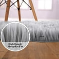 thumbnail image 7 of Junovo Luxury Fluffy Area Rugs Areary Rug for Bedroom Shaggy Rugs Area Carpet for Living Room Bedroom,4'x6',Gray, 7 of 7