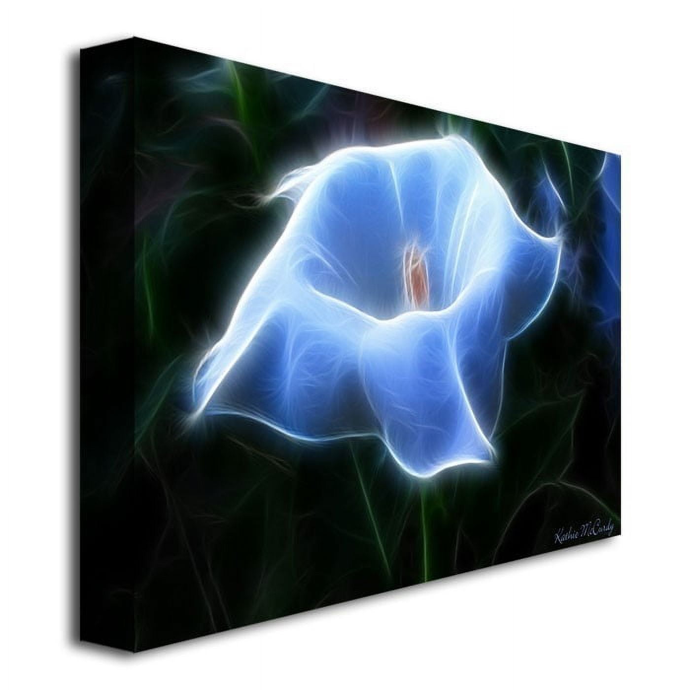 Trademark Art "Moonflower Open Big" Canvas Art by Kathie McCurdy
