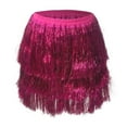 thumbnail image 4 of Jupes pour Femmes Jupe de Ballet Longue Jupe Florale Jupes de Table Jetables Mignonne pour Femmes Paillettes à Franges Trois Couches Danse Danse Fête Boîte de Nuit Rouge G, 4 of 6