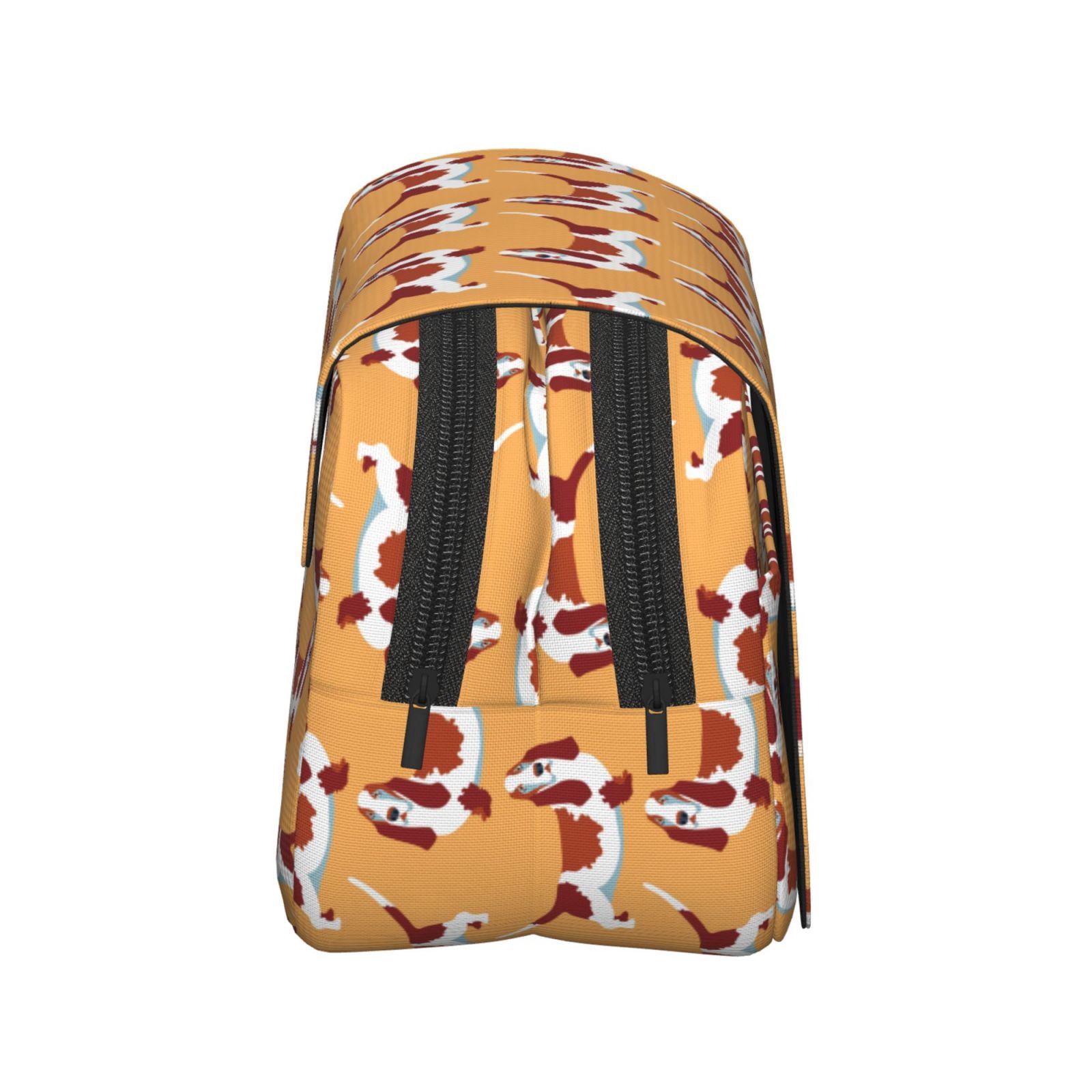 Rateoe Dachshund Dog Puppy Pattern Double Clamshell Pen Case, Storage Organizer with Two Zipper Compartments– Holds Up to 50 Pencils & Pens