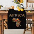 thumbnail image 5 of Colored Maps Table Runner, Africa Plates Red Green Geometric Abstract Kitchen Table Runners Dress Scarves for Table Decorations Party/Restaurant/Indoor Outdoor Use, 13x36in, 5 of 9