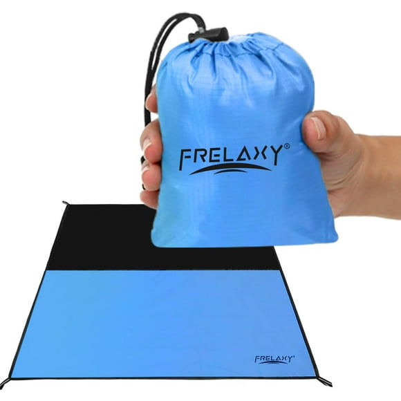 Manta de pícnic con bolsillo Frelaxy, 145 x 152 cm, impermeable y resistente a la arena