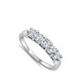thumbnail image 4 of White Cubic Zirconia Wedding Engagement Ring .925 Sterling Silver Band Jewelry Female Male Size 7, 4 of 4