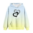thumbnail image 5 of WQNVRNR Kids Valentine's Day Hoodie- Fleece-Lined Casual Heart Long Sleeve Sweatshirt with Pocket Light Blue Size 12, 5 of 6