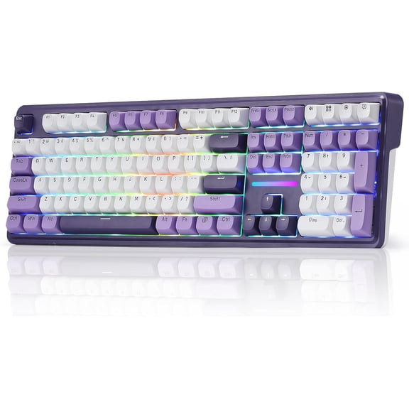 Redragon K745 PRO Wireless Gasket RGB Gaming Keyboard, 108 Keys Mechanical Keyboard w/Extra 4 Hotkeys, Hot-Swap South-Facing LED Socket, 5-Layer Noise Dampening, Round PBT Keycaps, Mint Mambo Switch