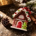 thumbnail image 4 of PONPRNGY 1Pc Gingerbread House Ornaments for Tree, Acrylic Gingerbread Christmas Decor with Rope, Xmas Hanging Ornaments for Tree Holiday Party New Year Home Decorations, 4 of 7