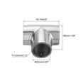 thumbnail image 2 of Conector de tubo de barandilla de barco Uxcell 2 piezas 316 acero inoxidable 3 vías Tee Rail para tubo de 7/8 pulgadas O.D., 2 of 7