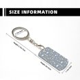 thumbnail image 4 of Goofa Sleep Rabbit Printed Rectangular Metal Keychain Bag Charm Floral Charm for Purse Keys Metal Keyring Gift for Women Accessories, 4 of 7