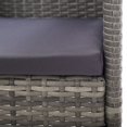 thumbnail image 5 of vidaXL 7 Piece Garden Dining Set Grey and Black Poly Rattan and Steel, 5 of 5