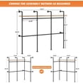 thumbnail image 7 of Homieasy Industrial Pipe Clothing Rack, Heavy Duty Garment Rack Closet Wardrobe Rack with LED Lights& Shelves, Rustic Brown, 7 of 7