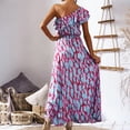 thumbnail image 4 of FcBaudy Robe Sans Manches à Col Rond, Robes d'Été pour Femmes, Robes pour Femmes Mode Robe Bohème d'Été pour Femmes Épaule Sans Manches Robe à Taille Élastique Robe Maxi de Plage Robe à Épaule Fluide Robe pour Femme, 4 of 9