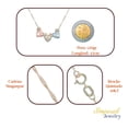thumbnail image 3 of Gargantilla Italiana Imperial Jewelry 10k Tres Corazones Inflados y Aros 45cm 1.2 Gramos, 3 of 5