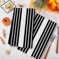 thumbnail image 3 of Black White Stripe Kitchen Towels Set of 3, Modern Rustic Vertical Striped Soft Microfiber Dish Towels, Absorbent Quick-Dry Washable Dishcloths for Kitchen Cleaning, Drying Dishes, 18x28 Inches, 3 of 9