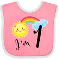 thumbnail image 3 of Inktastic I'm 1- First Birthday Sun Rainbow Boys or Girls Baby Bib, 3 of 4