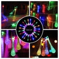thumbnail image 4 of Water Drop Solar String Lights Outdoor 16 Ft 50 LED, 8 Modes Solar Powered Fairy String Lights, Waterproof LED Christmas Lights Patio Lights 4 Colors, 4 of 7