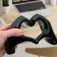 thumbnail image 5 of LAMIRO Heart Hand Figurine Heart-shaped Gesture Resin Statue Sculpture Home Office Wedding Party Desktop Decoration Ornament, 5 of 7