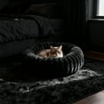 thumbnail image 4 of ToyKingdee Round Cat Bed Kitten Beds, Donut Small Cats Bed, Washable Super Soft Plush Faux Fur Pet Beds with Anti-Slip Bottom, Cat Cave Beds Calming Bed Cute Puppy Beds for Indoor, 4 of 6