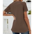 thumbnail image 4 of Blusa de encaje de manga corta con cuello redondo, blusa de verano con encaje de crochet, blusa de verano con cuello redondo y manga corta, camiseta de encaje de manga corta ultra sensible, 4 of 6