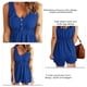 thumbnail image 3 of Pelele Corto De Verano Para Mujer, Pelele Con Cuello En V Para Mujer, Cintura Alta Elástica, Botón De Color Puro, Piernas Anchas Delanteras, Poliéster Suave Para Ir De Compras ANGGREK Azul M, 3 of 4
