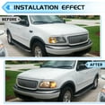 thumbnail image 3 of For 1997-2003 Ford F-150/2004 Ford F-150 Heritage/1997-1999 Ford F-250 LightDuty/1997-2002 Ford Expedition Chrome Headlight+Amber Corner Signal Lamp Set, 3 of 11