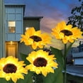 thumbnail image 3 of Bearachild Luz de girasoles solares para exteriores, IP65, resistente al agua, para jardín, camino, parque, Patio, porche, decoración de pasarela, Iluminación y accesorios cabeza única Bearachild HA073198-01, 3 of 6