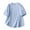 Blue, variant on ZyeKqe Cotton Linen Tops for Women Dressy Casual Short Sleeve Blouse Crewneck Loose Fitted T Shirts Top