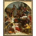 thumbnail image 2 of Ford Madox Brown 20x24 Gold Ornate Framed and Double Matted Museum Art Print Titled - Chaucer at the Court of Edward III (1847-1851), 2 of 4