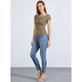 thumbnail image 2 of DARING DIVA Off Shoulder Crop Top XL Khaki, 2 of 6