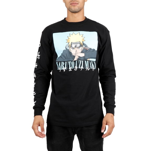 Naruto Men's & Big Men's Long Sleeve Graphic Tee, Sizes S-3XL