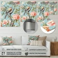 thumbnail image 4 of Designart "Chinoiserie Featuring Birds and Peonies XVII" Animals Bird Floral Metal Wall Decor, 4 of 5