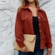thumbnail image 2 of Chaqueta tipo camisa para mujer,Chaqueta de mujer con un solo pecho,Chaqueta de manga larga para mujer,Chaqueta de un solo pecho para mujer,Apariencia llamativa, 2 of 6