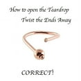 thumbnail image 6 of 12mm 20 GA 14K Gold Filled Hypoallergenic Lightweight Wire Upside Down Teardrop Dangle Threader Huggie Hoops for Women (12mm | 1 Bead, 14K Rose Gold Filled | 20 GA), 6 of 8