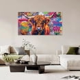 thumbnail image 4 of WFSposter-Banksy Highland Cow Large Wall Art Colorful Graffiti Pictures Wall Decor Street Canvas Pop Painting Modern Artwork Home Decoration for Living Room Bathroom Bedroom Office, 4 of 6
