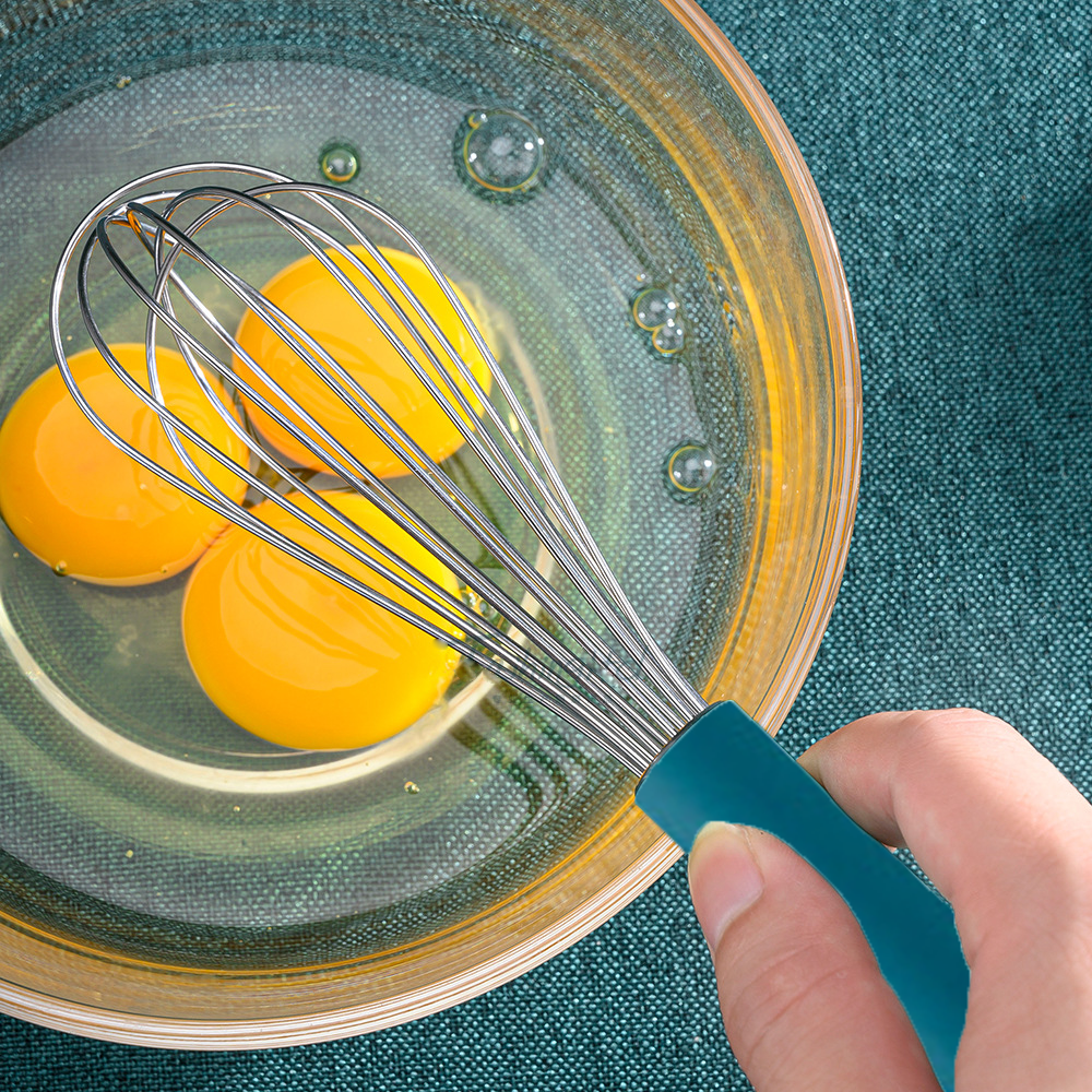 Ludlz Manual Solid Silicone Egg Beater Flour Cream Whisk Mixer Kitchen Baking Tools Kitchen Wisk Whisks for Cooking, Blending, Whisking, Beating