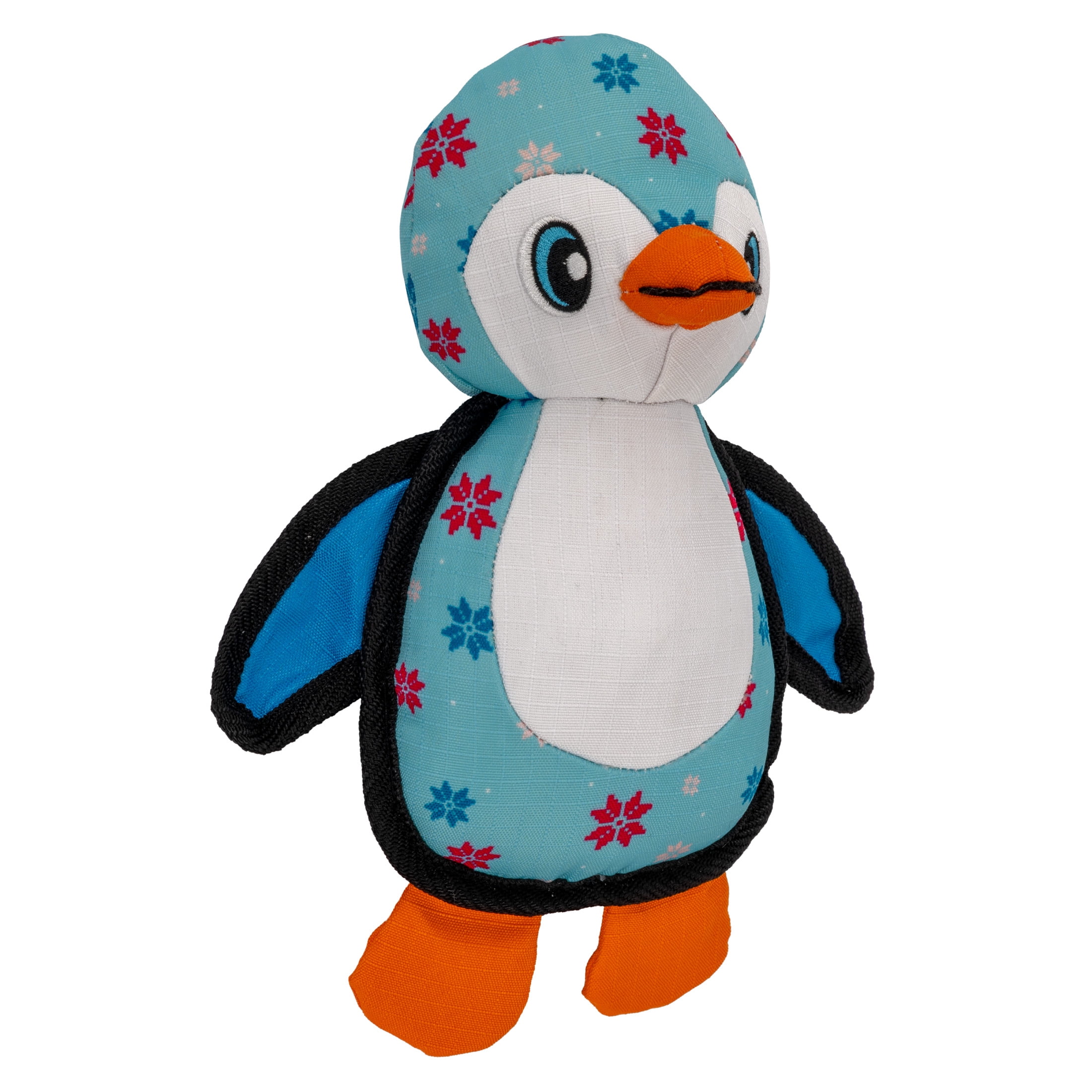 KONG® Holiday Ballistic® Penguin Squeaker Dog Toy, Blue, Medium