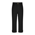 thumbnail image 6 of Ohufall Capri Pants for Boys Girls 4-15 Years, Lightweight Loose Outdoor Camping Hiking Cargo Capris Kids Solid Casual Stretch Jogger Cropped Pants with Pockets, 6 of 8