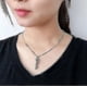 thumbnail image 2 of Collar con colgante de cruz copta egipcia antigua Yashi acero inoxidable para niños mujeres y hombres cadena rolo 22 a 24 pulgadas negro/dorado/plateado, 2 of 5