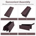 thumbnail image 4 of LINJH 45 Inches Folding Storage Ottoman Bench, Storage Chest Footrest Stool with Faux Leather, Entryway Bench 45'' x 15'' x 15'' (Brown), 4 of 9