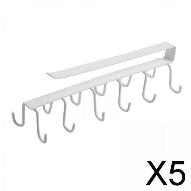 Portavasos con Gancho Soledad para debajo del Gabinete 5x12 5 piezas