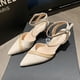 thumbnail image 2 of Sandalias de tacón bajo puntiagudas, zapatos de verano para mujer, zapatos nuevos de boca poco profunda, moda Simple cien fina con tacones altos37 Gao Jinjia LED, 2 of 2