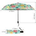 thumbnail image 3 of Grapefruit Berry Orange Compact Sun Umbrella Windproof Travel Umbrellas for Rain Strong Portable UV Protection, 3 of 8
