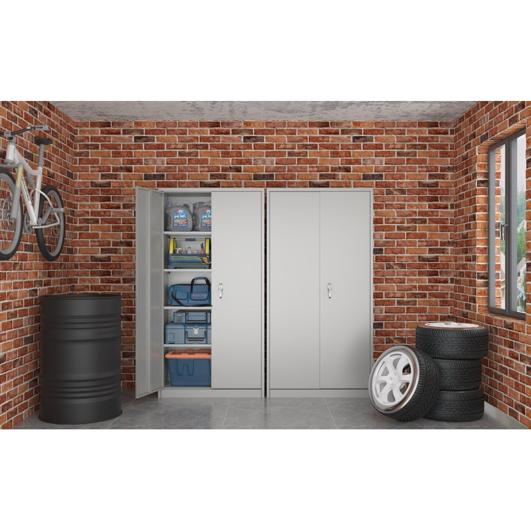 GangMei 71 In Heavy Duty Metal Storage Cabinet with Locking