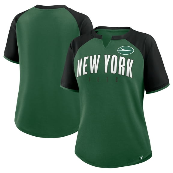 Women's Fanatics Green/Black New York Jets Height Advantage T-Shirt