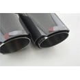 thumbnail image 2 of Universal 63-89mm Car Carbon Fiber Dual Pipe Exhaust Pipe Tail Muffler Tip -Left, 2 of 5
