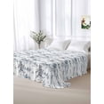 thumbnail image 5 of Asian King Size Flat Sheet, Wrinkleproof & Fadeproof Cooling Flat Bed Sheet Only, Oriental Chinese Traditional Ink Painting Natural Breathable Soft Bedding Top Sheets 105 x 98 Inches, 5 of 8
