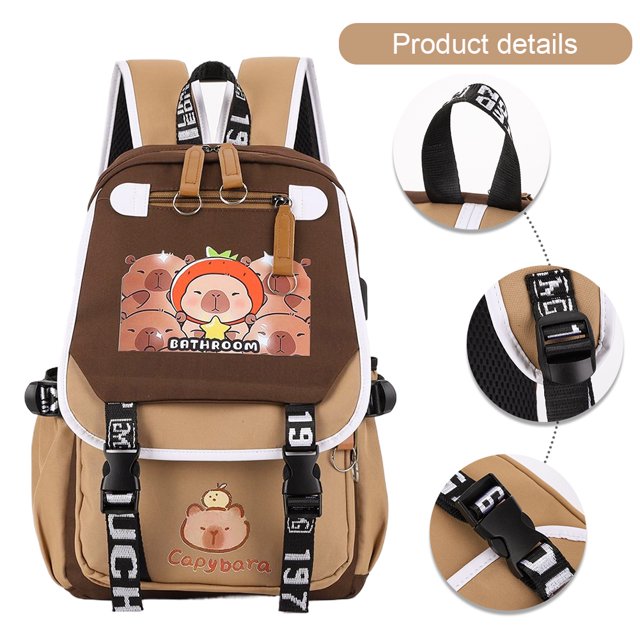 Mochila Carpincho Correas Ajustables para Niñas Mochilas Portátiles