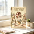 thumbnail image 7 of QISIWOLE Yellow 2027-2030 Monthly Planner Notebook with Reading Girl Cover, 5.8x8.3in Spiral Bound Agenda for Women, 5 Year Calendar Planner with Monthly Tabs, Learning Office Supplies, 7 of 7