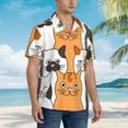 thumbnail image 5 of Bixox Men's Hawaiian Shirts Men's Funny Cats Print Short-Sleeve Shirt-Small, 5 of 8