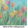 thumbnail image 2 of Tulips in Watercolor Glass Cutting Board Large 12 in x 15 in, 2 of 5